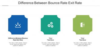 Difference between bounce rate exit rate ppt powerpoint presentation outline format ideas cpb