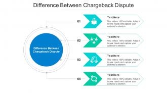Difference between chargeback dispute ppt powerpoint presentation infographic template guide cpb