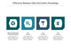 Difference between data information knowledge ppt powerpoint presentation model format cpb