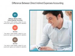 Difference between direct indirect expenses accounting ppt powerpoint presentation file master slide cpb