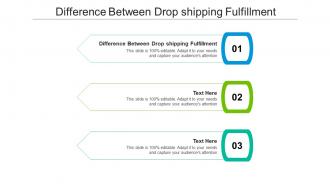 Difference between drop shipping fulfillment ppt powerpoint example cpb