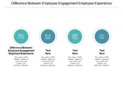 Difference between employee engagement employee experience ppt powerpoint presentation diagram lists cpb