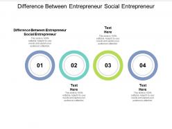 Difference between entrepreneur social entrepreneur ppt powerpoint presentation templates cpb