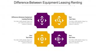 Difference Between Equipment Leasing Renting Ppt Powerpoint Presentation Show Background Cpb