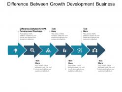 Difference between growth development business ppt powerpoint presentation gallery cpb