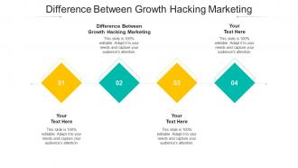 Difference between growth hacking marketing ppt powerpoint presentation pictures cpb