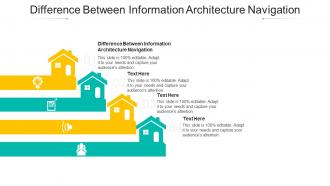 Difference between information architecture navigation ppt powerpoint guidelines cpb