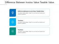 Difference between invoice value taxable value ppt powerpoint presentation gallery design templates cpb