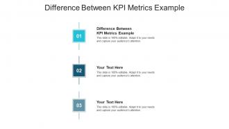 Difference between kpi metrics example ppt powerpoint presentation professional designs cpb