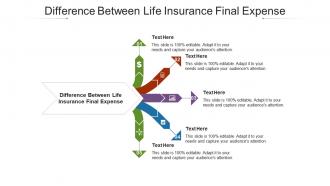 Difference between life insurance final expense ppt powerpoint presentation cpb