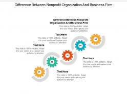 Difference between nonprofit organization and business firm ppt powerpoint presentation cpb