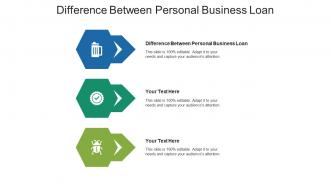 Difference between personal business loan ppt powerpoint presentation layouts show cpb