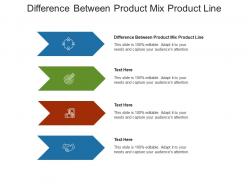 Difference between product mix product line ppt powerpoint presentation infographics samples cpb