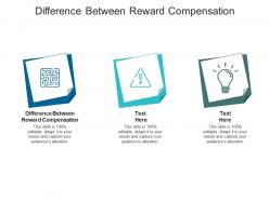 Difference between reward compensation ppt powerpoint presentation model information cpb