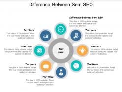 Difference between sem seo ppt powerpoint presentation gallery smartart cpb