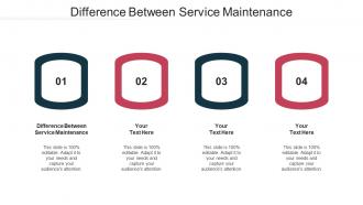 Difference Between Service Maintenance Ppt Powerpoint Presentation Summary File Cpb