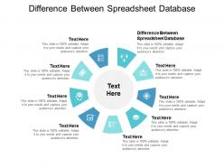 Difference between spreadsheet database ppt powerpoint presentation summary designs cpb