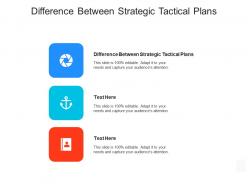 Difference between strategic tactical plans ppt powerpoint presentation professional graphics pictures cpb