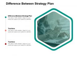 Difference between strategy plan ppt powerpoint presentation pictures example cpb