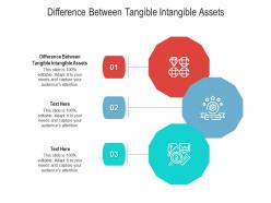Difference between tangible intangible assets ppt powerpoint presentation show shapes cpb