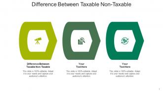Difference between taxable non taxable ppt powerpoint presentation infographics visuals cpb