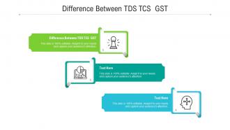 Difference between tds tcs gst ppt powerpoint presentation slides graphic tips cpb
