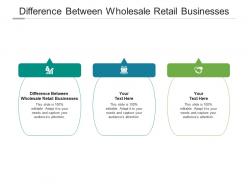 Difference between wholesale retail businesses ppt powerpoint presentation file template cpb
