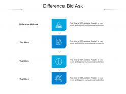 Difference bid ask ppt powerpoint presentation infographic template inspiration cpb