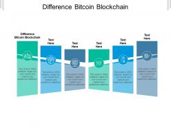 Difference bitcoin blockchain ppt powerpoint presentation ideas templates cpb