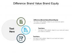 Difference brand value brand equity ppt powerpoint presentation file clipart cpb