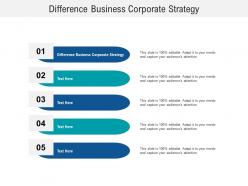 Difference business corporate strategy ppt powerpoint presentation summary graphics download cpb