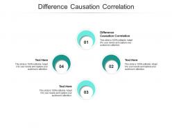 Difference causation correlation ppt powerpoint presentation summary designs download cpb