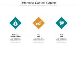 Difference contest context ppt powerpoint presentation infographic template icon cpb