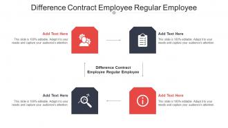 Difference Contract Employee Regular Employee Ppt Powerpoint Presentation Layouts Brochure Cpb