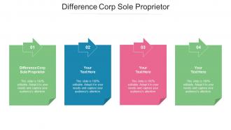 Difference Corp Sole Proprietor Ppt Powerpoint Presentation Model Maker Cpb