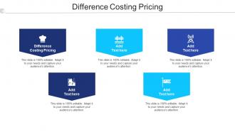 Difference Costing Pricing Ppt Powerpoint Presentation Slides Graphics Download Cpb