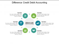 Difference credit debit accounting ppt powerpoint presentation pictures deck cpb