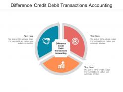 Difference credit debit transactions accounting ppt powerpoint presentation file topics cpb