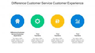 Difference customer service customer experience ppt infographics icon cpb