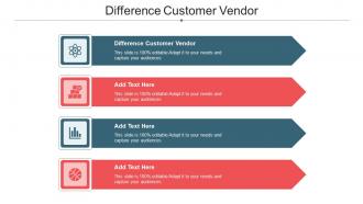 Difference Customer Vendor Ppt Powerpoint Presentation Pictures Slides Cpb