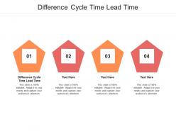 Difference cycle time lead time ppt powerpoint presentation model maker cpb