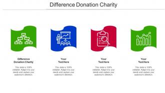 Difference Donation Charity Ppt Powerpoint Presentation Professional Deck Cpb