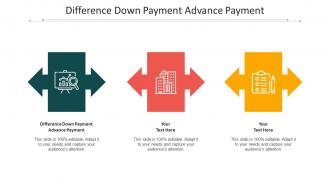 Difference Down Payment Advance Payment Ppt Powerpoint Presentation Formats Cpb