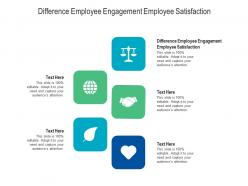 Difference employee engagement employee satisfaction ppt powerpoint presentation outline brochure cpb