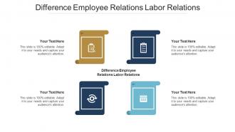 Difference Employee Relations Labor Relations Ppt Powerpoint Presentation Show Objects Cpb