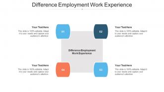 Difference Employment Work Experience Ppt Powerpoint Presentation Inspiration Show Cpb