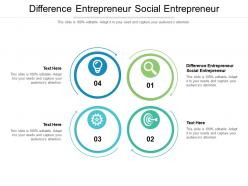 Difference entrepreneur social entrepreneur ppt powerpoint presentation icon graphic tips cpb