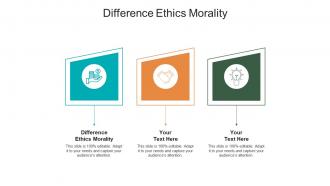 Difference ethics morality ppt powerpoint presentation infographics graphics example cpb