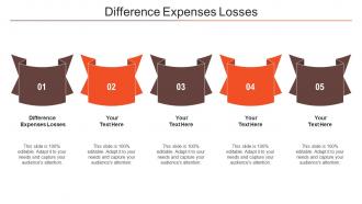 Difference Expenses Losses Ppt Powerpoint Presentation File Format Cpb