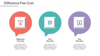 Difference Fee Cost Ppt Powerpoint Presentation Slides Backgrounds Cpb